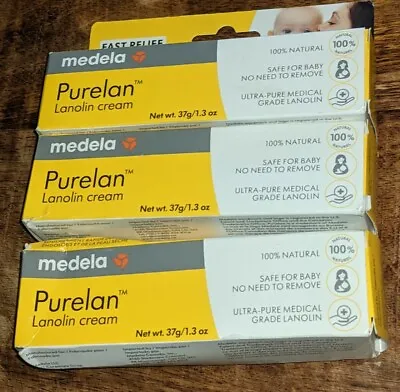 3 Purelan Lanolin Nipple Cream - 37g/1.3oz FULL SIZE - SEALED • $49.99