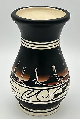 Navajo Pottery Vase Signed By Artist Chala Monument Valley 7” • $96