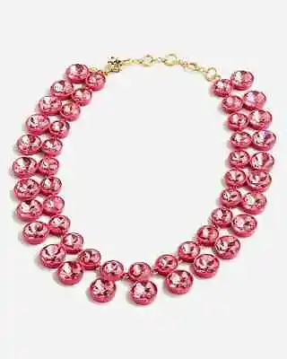 $35 • Buy J.CREW Sparkly Double-drop Necklace NEW Fuchsia Color