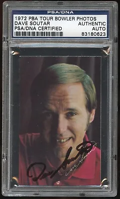 Dave Soutar Signed Autograph Auto 1972 PBA Tour Bowler Photos Trading Card PSA • $43.08