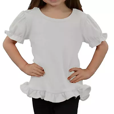  Embroidery 0r Vinyl Blanks  Size 6-12m 12-18m 4T Girls White Shirts Lot Monag • $35