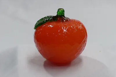 Vintage Murano Style Heavy Glass Fruit Vegetable Hand Blown - Orange • $5