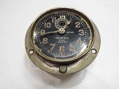 Vintage Mansfield Pre-war Dash Clock - Old Car 8 Day Clock - 1920's 1930's • $99