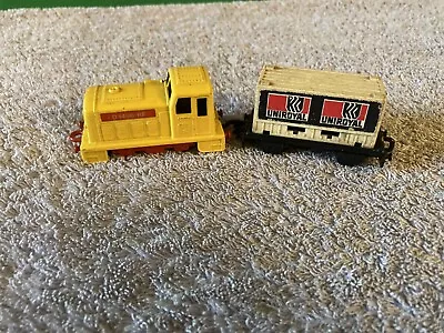 Matchbox Superfast No.24 Shunter Locomotive And Flat Car Wagon With Container • $6.15