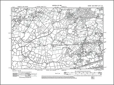 Bexhill W Little Common Hooe Old Map Sussex 1910: 70NW Repro • £18.99