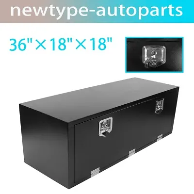 36 X18 X18  Black Steel Pickup Truck Trunk Bed Tool Box Storage + Lock + Key • $186.69