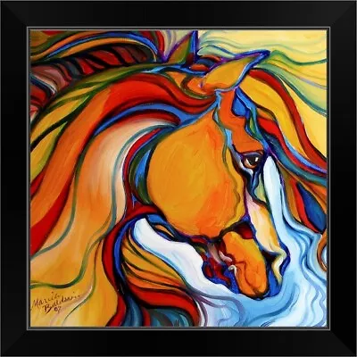 Southwest Abstract Horse Black Framed Wall Art Print Horse Home Decor • $64.99