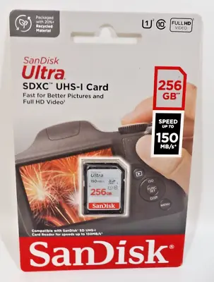 SanDisk 256GB Ultra SDXC UHS-I SD Memory Card Up To 150MB/s C10 U1 Full HD SD • $18