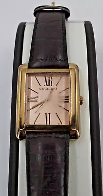 MICHAEL KORS MK-2243 ROSE GOLD Rectangular Roman Numeral Quartz Watch • $10