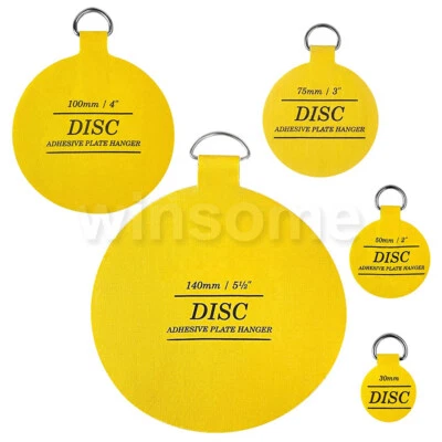 £2.75 • Buy Disc Plate Hangers Wall Hanging Self Adhesive Invisible Picture Hooks 5 Sizes