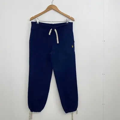 Retro Polo Ralph Lauren Basic Joggers Sweatpants Mens Size S Straight Navy Pony. • £29.99