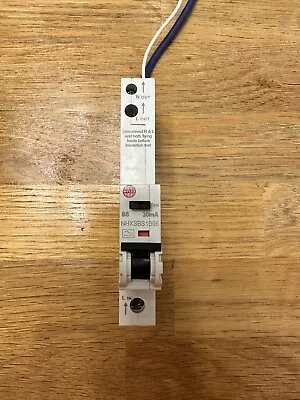 £19.99 • Buy *Wylex 6Amp 30mA NHXSBS1B06 Type B RCBO 61009 Breaker MCB RCD Fuse Board Switch*