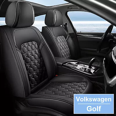 Premium PU Leather 5-Seat Covers For Volkswagen Golf 2006-2021 Front & Rear Pad • $123.49