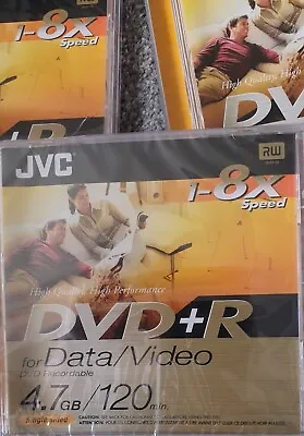 £6 • Buy JVC Recordable DVD+R 120mins 4.7gb X 3 Factory Sealed