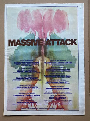 MASSIVE ATTACK 1997 UK TOUR POSTER SIZED Original Music Press Advert From 1997 W • £13