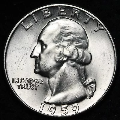 1959-D Washington Silver Quarter GEM BU *UNCIRCULATED* MS E239 DL • $17.60