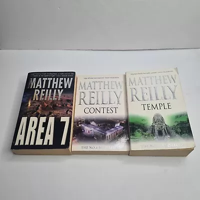 3 Book Bundle By Matthew Reilly (Paperback) Area 7 Contest & Temple • $30