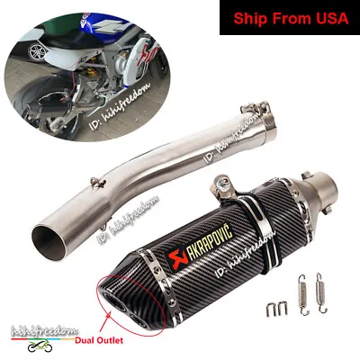 For Yamaha YZF R6 R6s 1998-2005 ATV Exhaust Tip Muffler Slip On Middle Link Pipe • $130.04