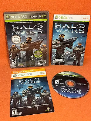 HALO Wars Microsoft XBOX 360 Game Platinum Hits Complete W/ Add On Insert! • $14.44