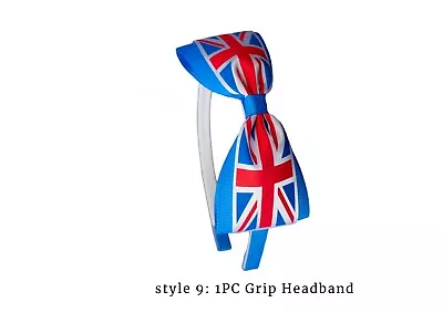 Handmade Hair Bows Union Jack Coronation Event Girls Hair Accessoriesbobbles • £5.79