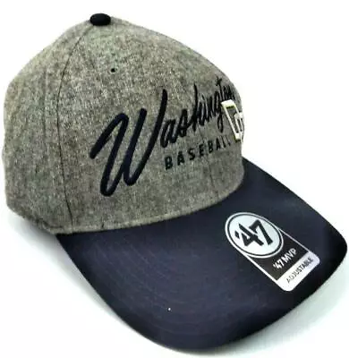 Washington Nationals '47 Men's MVP Adjustable Hat Grey One Size • $21.21