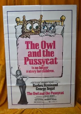 Vintage Original 1978 One Sheet  Movie Poster The Owl And The Pussycat • $9.95