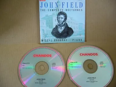 John Field COMPLETE NOCTURNES; 1 - 18 Michael O'Rourke - Chandos  '89 2 X CD • £13.49