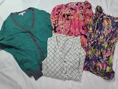 CAbi Lot Of 4 - SWEATER- 3 SHEER BLOUSES #740 730 590 903! SZ XS GREAT LOT! EUC! • $29.99