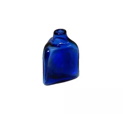 Dollhouse Cobalt Blue Glass Triangular Potion Or Medicine Lab Bottle Miniatures • $4.95