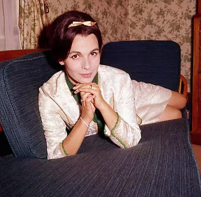 English Actress Claire Bloom Posed Sitting On A Sofa 1964 Old Photo • $9