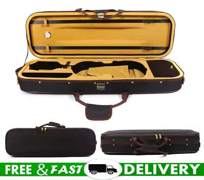 Hard Violin Case 4/4 Full Size Violin Box Wooden Oblong Violin Case Backpack • $79