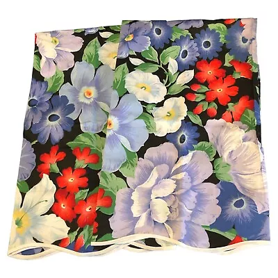 Vintage Revman Pillowcases Bold Floral Scalloped Edge Standard Size USA  • $22.40