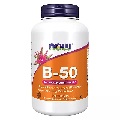 NOW FOODS Vitamin B-50 - 250 Tablets • $24.95