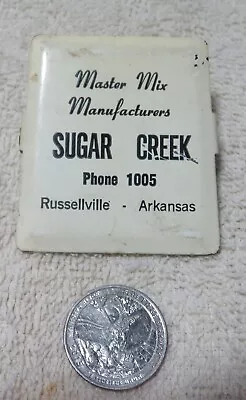 Vintage Advertising Metal Paper Clip Bill Receipt Holder  SUGAR CREEK Arkansas • $14.95