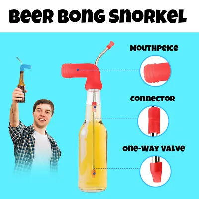 Party Beer Funnel Snorkel Straw Drinking Games Hens Bucks House Entertainment • $9.49