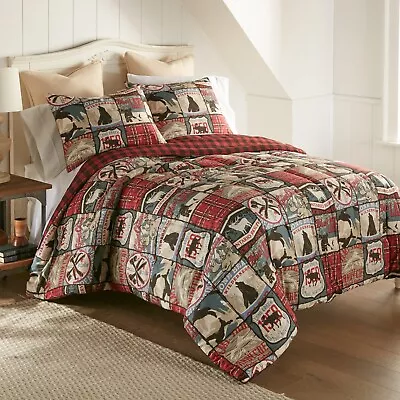 Donna Sharp The Great Outdoors Comforter Set Lodge Cozy Cabin Rustic Red Plaid • $84.95