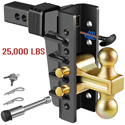 Adjustable Trailer Hitch 2-Inch Receiver 8-Inch Drop 2 And 2-5/16 Ball Mount • $139
