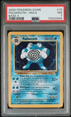 $25 • Buy Pokemon Base Set 2 Holo Poliwrath PSA 7 Near Mint!