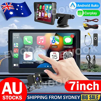 7  Portable Wireless For Apple Carplay Android Auto Car Stereo Radio Bluetooth • $62.95