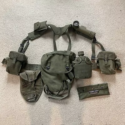 US Army Vietnam War M1956 M56 Web Gear Set. Canteen Ammo Pouch Butt Pack Aid • $225