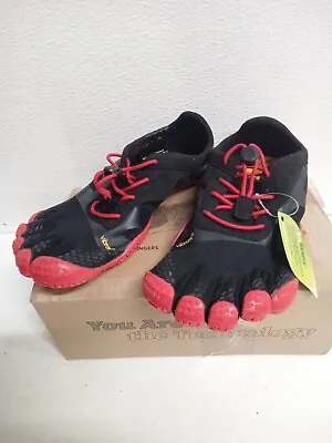 Vibram Mens Five Fingers KSO EVO Shoes - Black Red EU 37 US 5.5-6 #S5 • $90