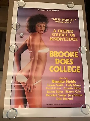 BROOKE DOES COLLEGE ORIGINAL ADULT X-RATED ONE SHEET POSTER 1984 27 X41  • $20