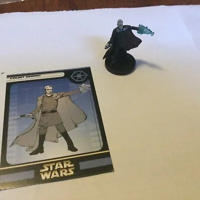 Count Dooku (no Lightsaber Blade) Star Wars Miniatures With Stat Card Wotc • $25