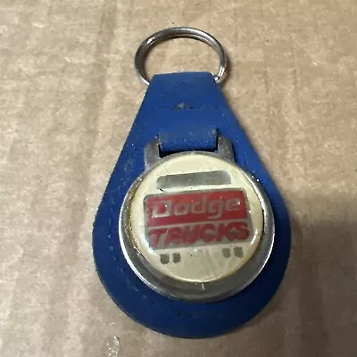 RARE Vtg Dodge Trucks Leather Key Chain Ring Fob • $19.99