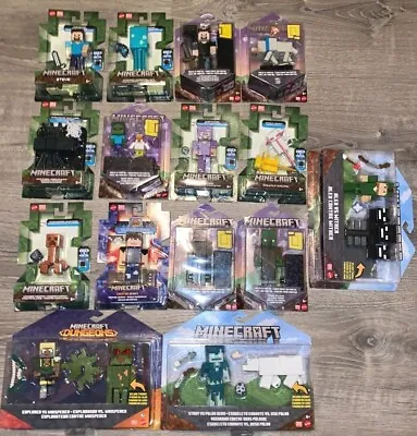 Minecraft Action Figure Lot - Build-A-Portal Series Collectable Figures + More!⛏ • $11.95