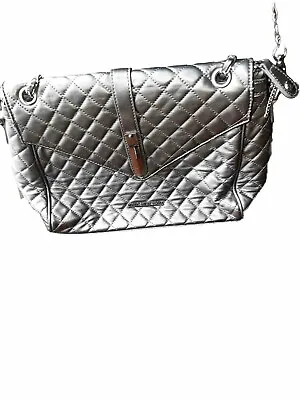 Marc New York Silver Quilted Mid Size Flap Shoulder Bag • $20