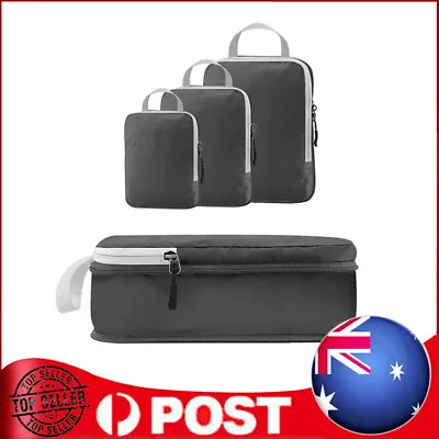 $29.79 • Buy 3pcs Packing Cubes Set Travel Luggage Packing Organizer Travel Compression Bags