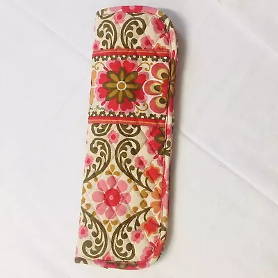 VERA BRADLEY Camellia Straighten Up And Curl Iron Cover NWOT Orange Pink Green • $14.97