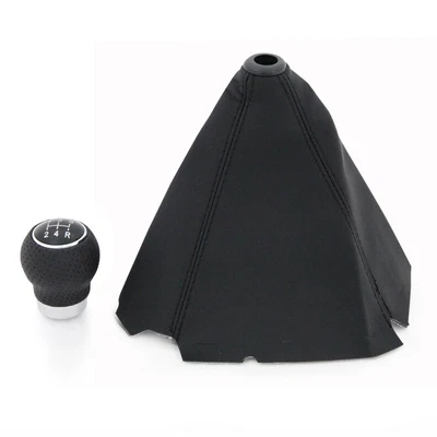 $15.50 • Buy 5-Speed Manual Transmission Shift Knob Boot Cover Combo Ball Leather Gear Lever