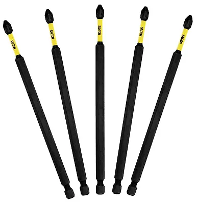 5x PZ2 152mm Long Magnetic Impact Duty Screwdriver Drill Driver Bits • £8.99